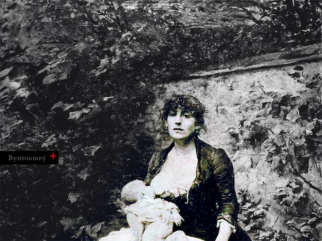 Tichý dohľad a&nbsp;ochrana dieťaťa. Dielo francúzskeho maliara Georges Moreau de Tours, ktoré zobrazuje matku kŕmiacu svoje dieťa v&nbsp;prírodnom prostredí. Univerzálny mravný ideál materstva. Kritici tej doby, ako François Bournand, ho odvážne porovnávali s&nbsp;Andreom del Sartom, s&nbsp;jeho slávnou „Charitou“. Nie preto, že by šlo o&nbsp;voľajakú „technickú kópiu“, ale preto, že Moreau de Tours zachytil to, čo je v&nbsp;materstve najsvätejšie – niečo, čo presahuje čas.